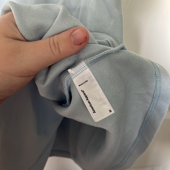 American Apparel Light Blue Ponte Backless Skater Dress Size Small - Picture 7 of 7